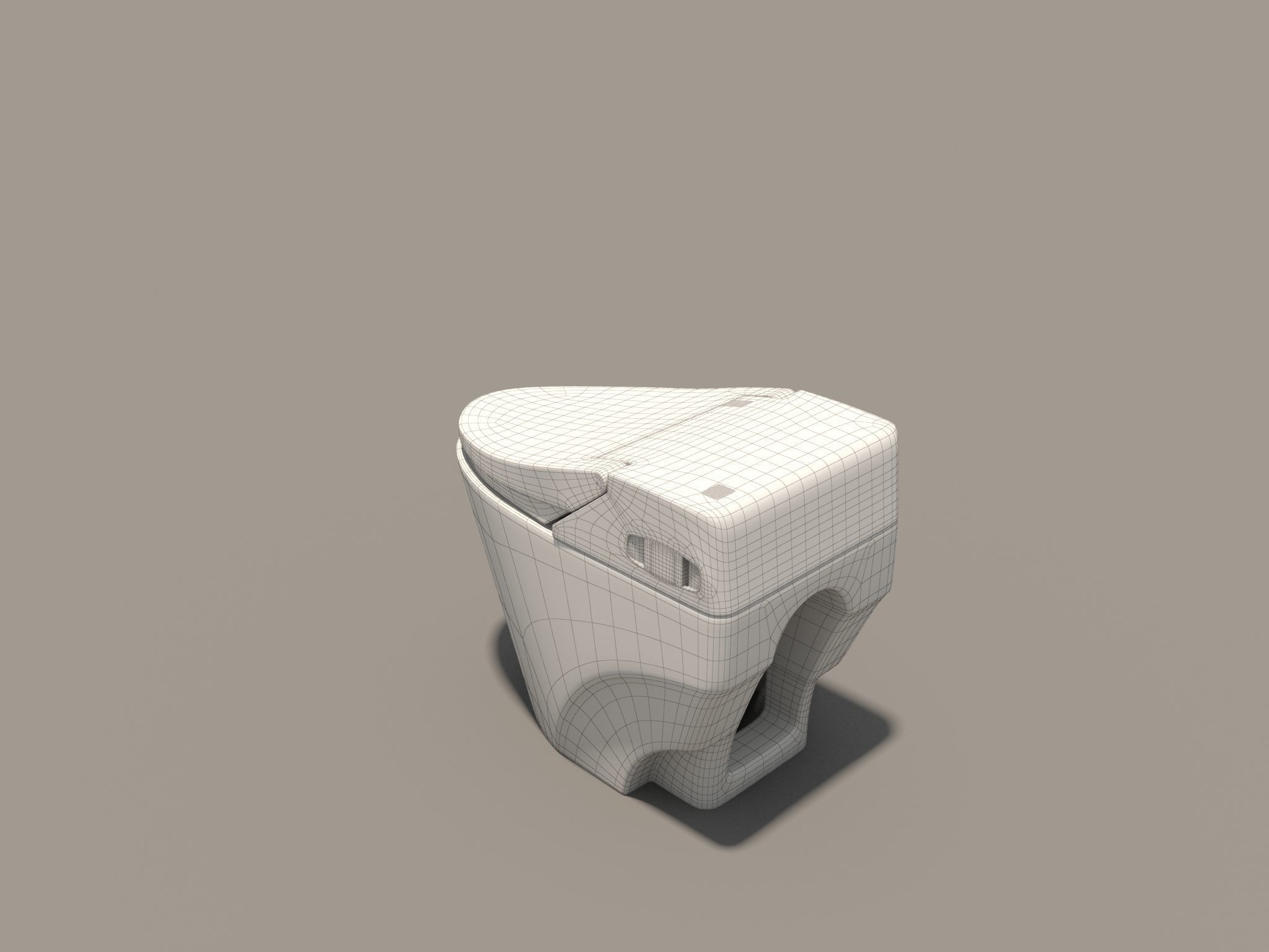 Toilet Bowl with Bidet 3D model_8