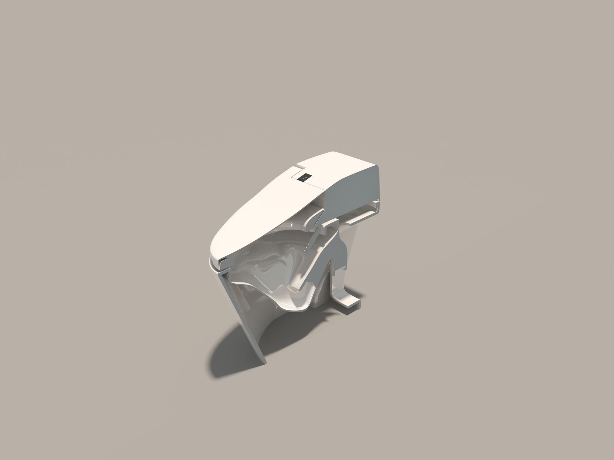 Toilet Bowl with Bidet 3D model_6