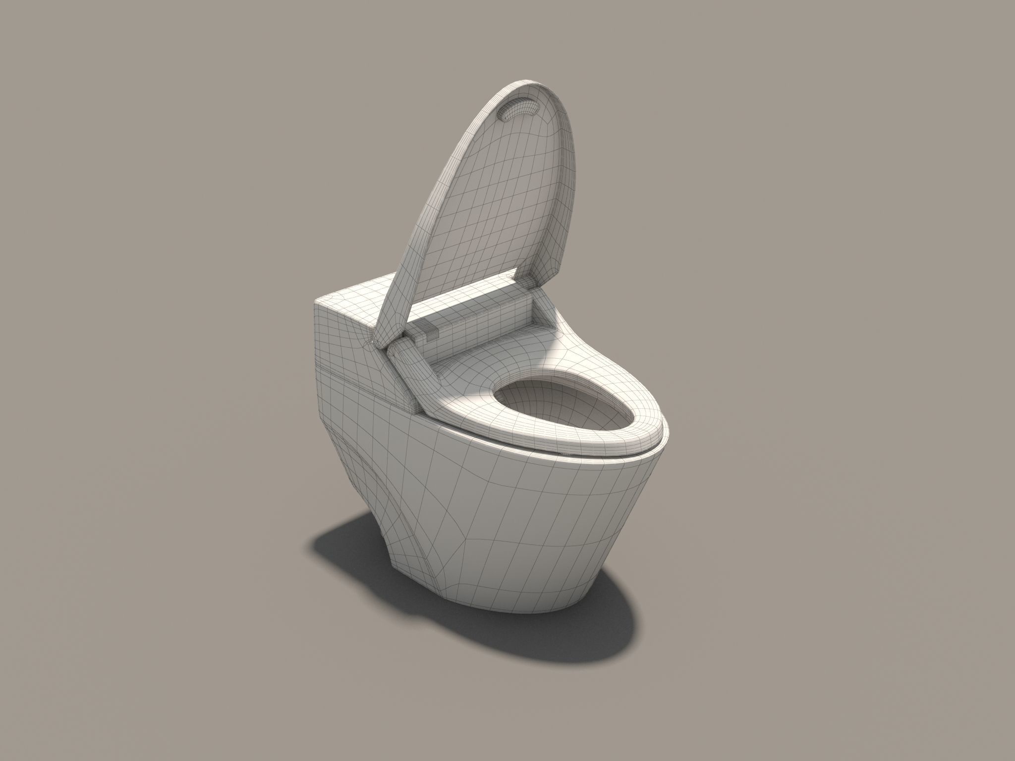 Toilet Bowl with Bidet 3D model_10