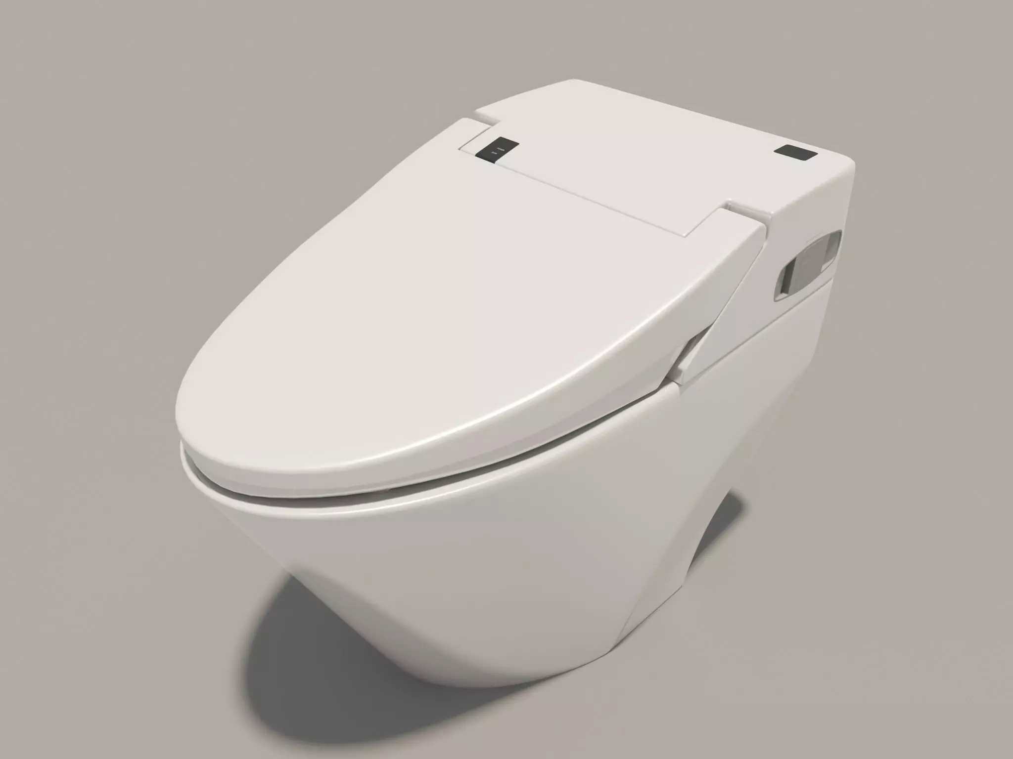 Toilet Bowl with Bidet 3D model_0