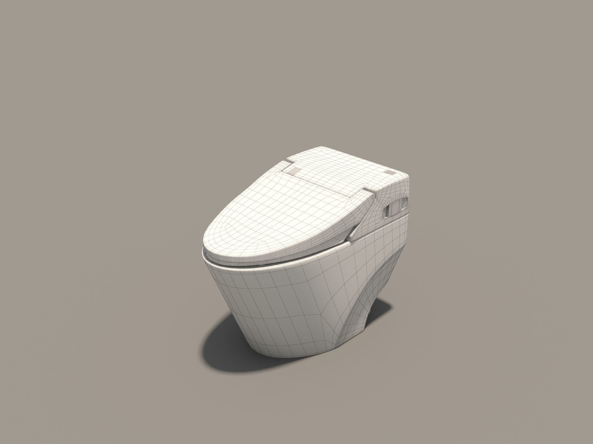Toilet Bowl with Bidet 3D model_7