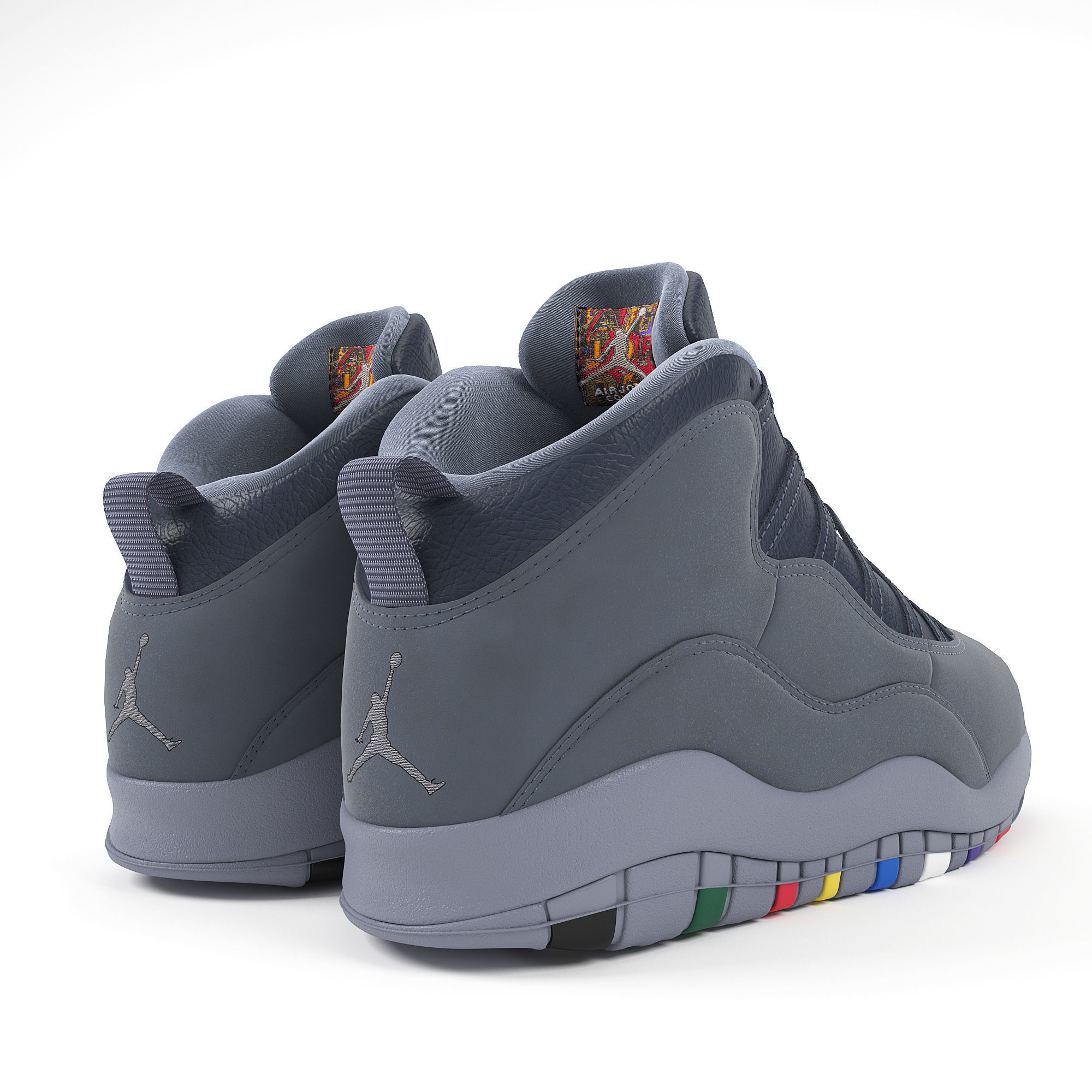 Air Jordan 10 Retro Nike  3D model_3