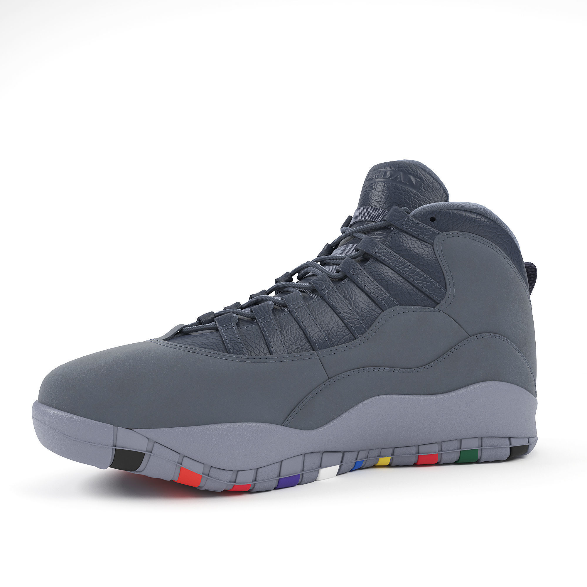 Air Jordan 10 Retro Nike  3D model_2