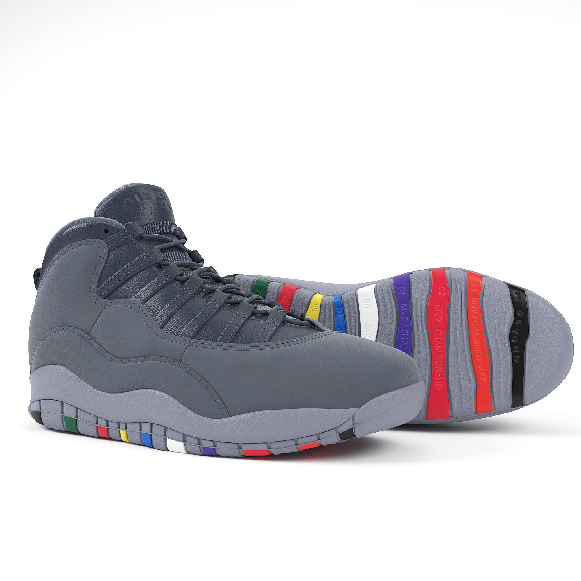 Air Jordan 10 Retro Nike  3D model_5