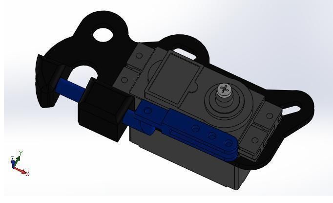Servo Locker for  standard  servo size - without servo 3D print model_3