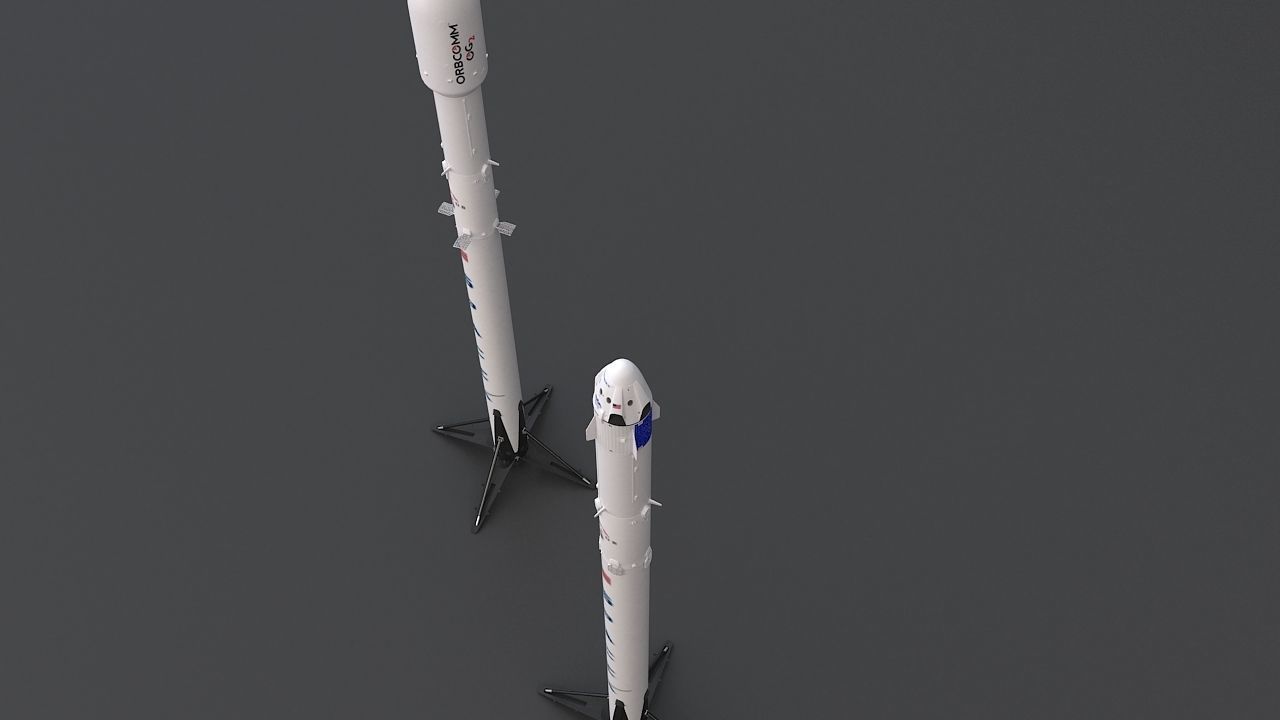 Falcon 9 nasa space shuttle 3D model_6