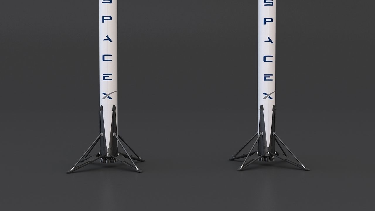 Falcon 9 nasa space shuttle 3D model_5