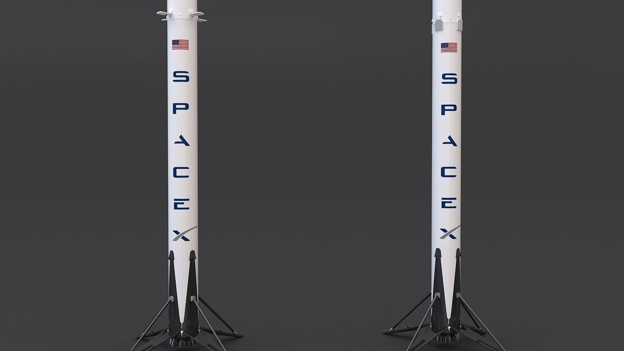 Falcon 9 nasa space shuttle 3D model_4