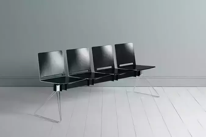 LaFilo Armchair Bench Side Chair Sled Base Swivel Writing 3D model