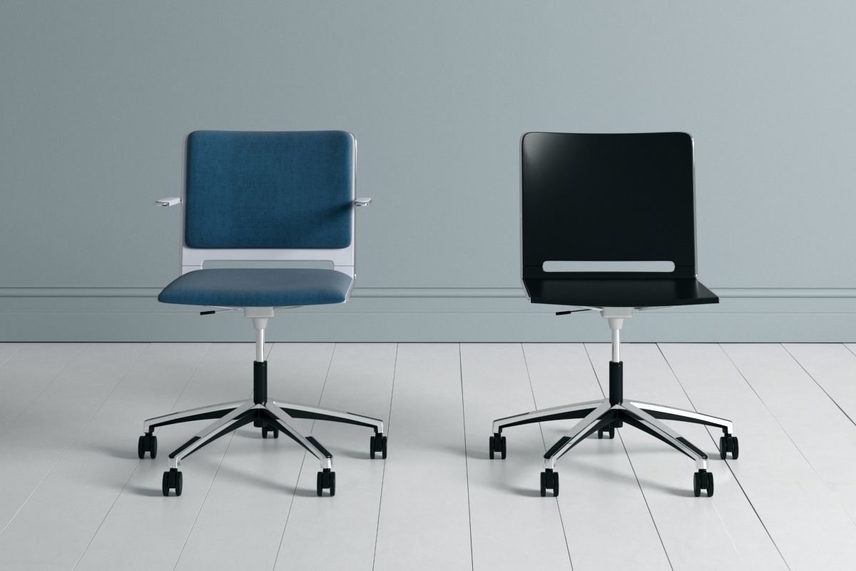 LaFilo Armchair Bench Side Chair Sled Base Swivel Writing 3D model_9