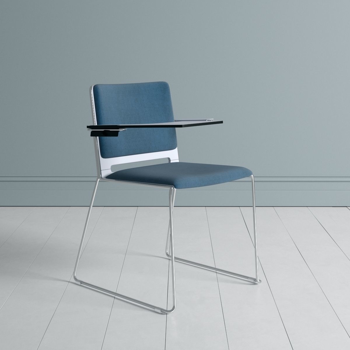 LaFilo Armchair Bench Side Chair Sled Base Swivel Writing 3D model_2