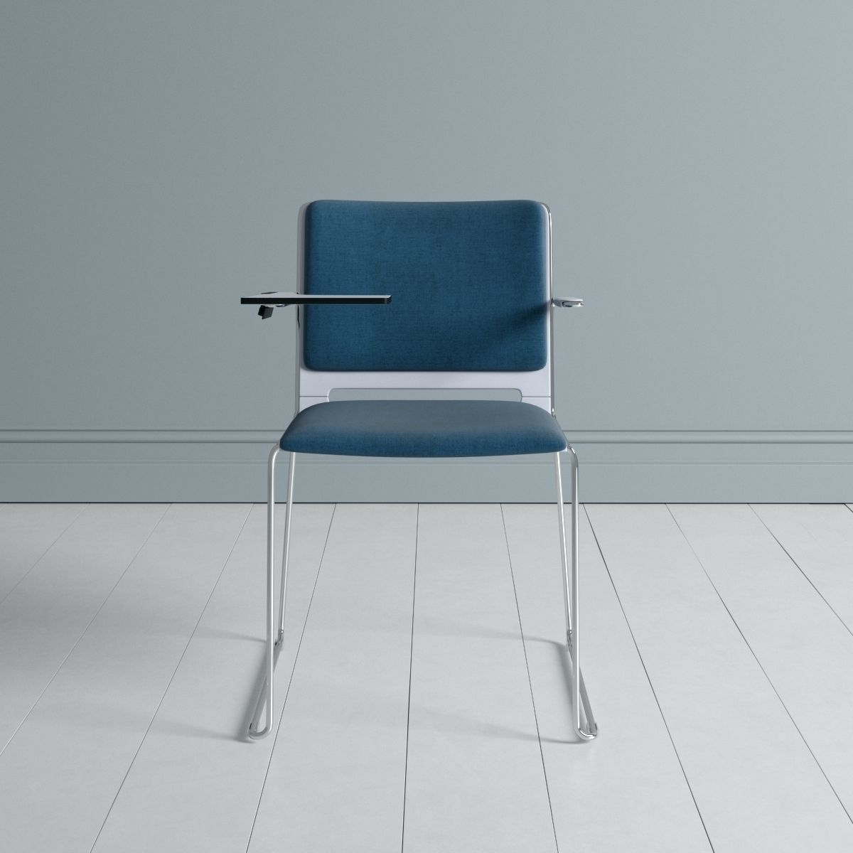 LaFilo Armchair Bench Side Chair Sled Base Swivel Writing 3D model_7