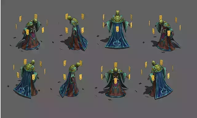 Master   wizard  monster  Old necromancer Low-poly 3D model