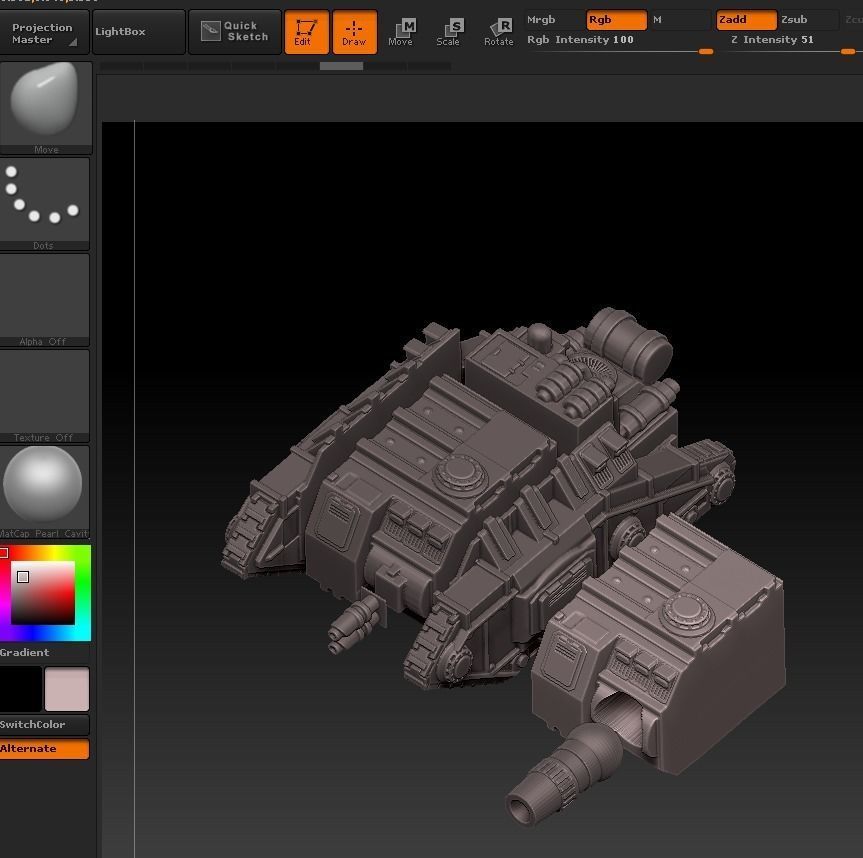 GALAN DRACOS infantry transport 3D print model_1