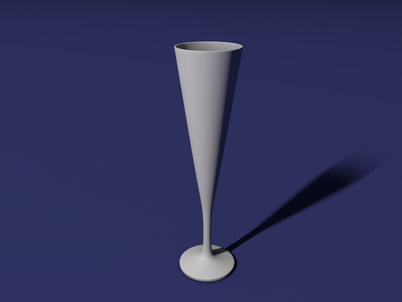 Flute glass 3D print model