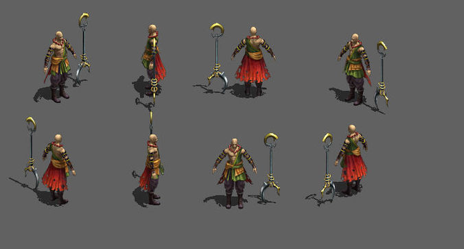 Buddhist monk    Shaceng    A monk Low-poly 3D model