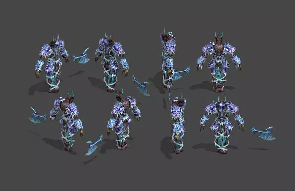 The snow monster Low-poly 3D model