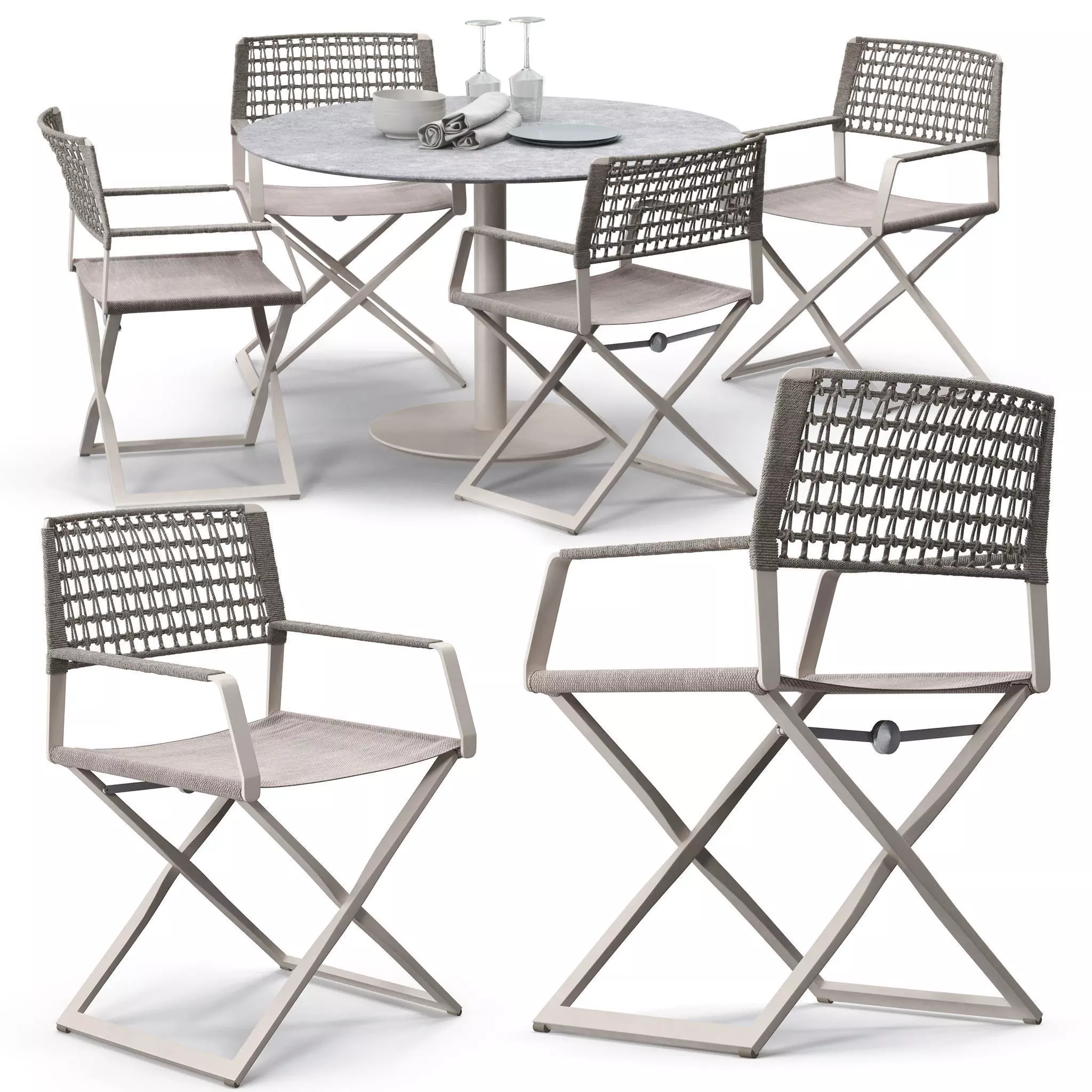 Tribu Regista armchair set 2 3D model