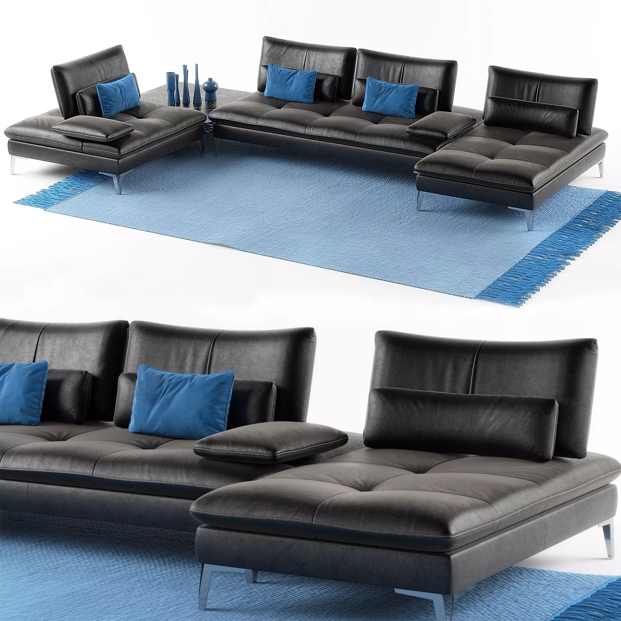 Roche Bobois Sofa Scenario set 3D model