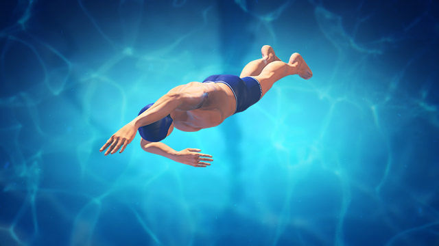 4 Swimming styles Animation Bundle 3D model_9