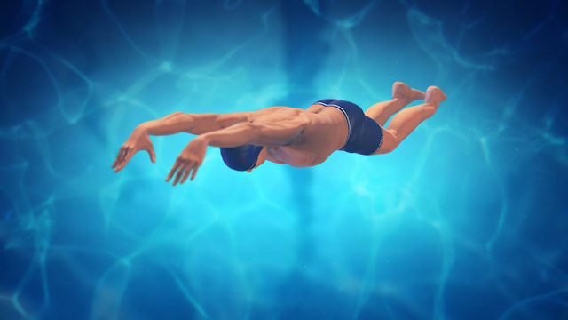 4 Swimming styles Animation Bundle 3D model_13