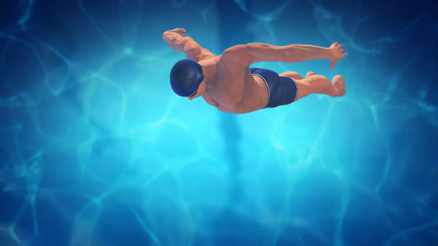 4 Swimming styles Animation Bundle 3D model_15