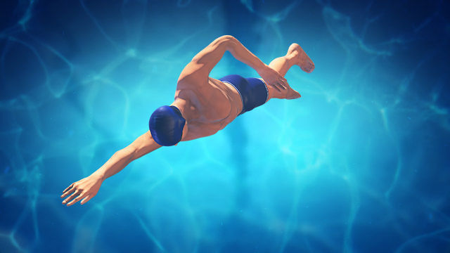 4 Swimming styles Animation Bundle 3D model_7