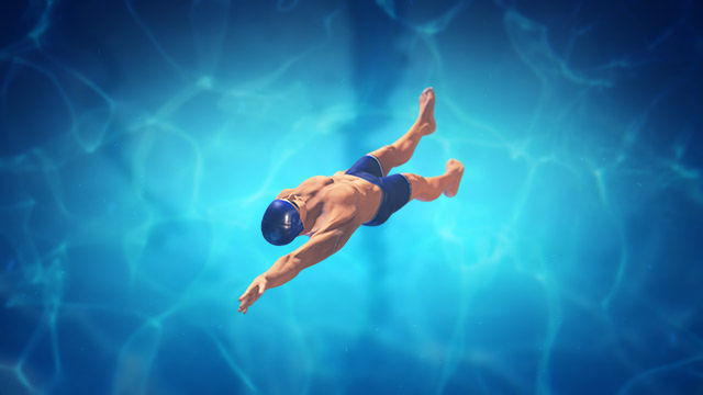 4 Swimming styles Animation Bundle 3D model_10