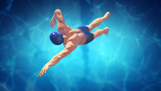4 Swimming styles Animation Bundle 3D model_6