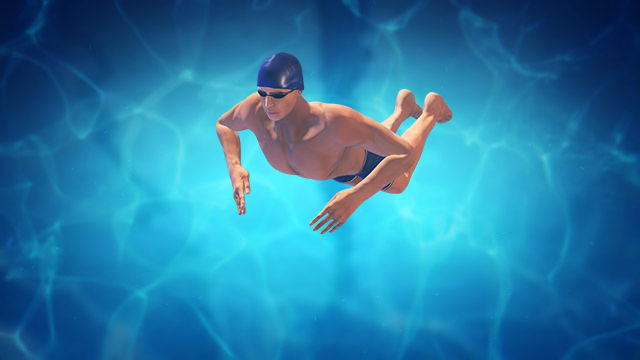 4 Swimming styles Animation Bundle 3D model_2