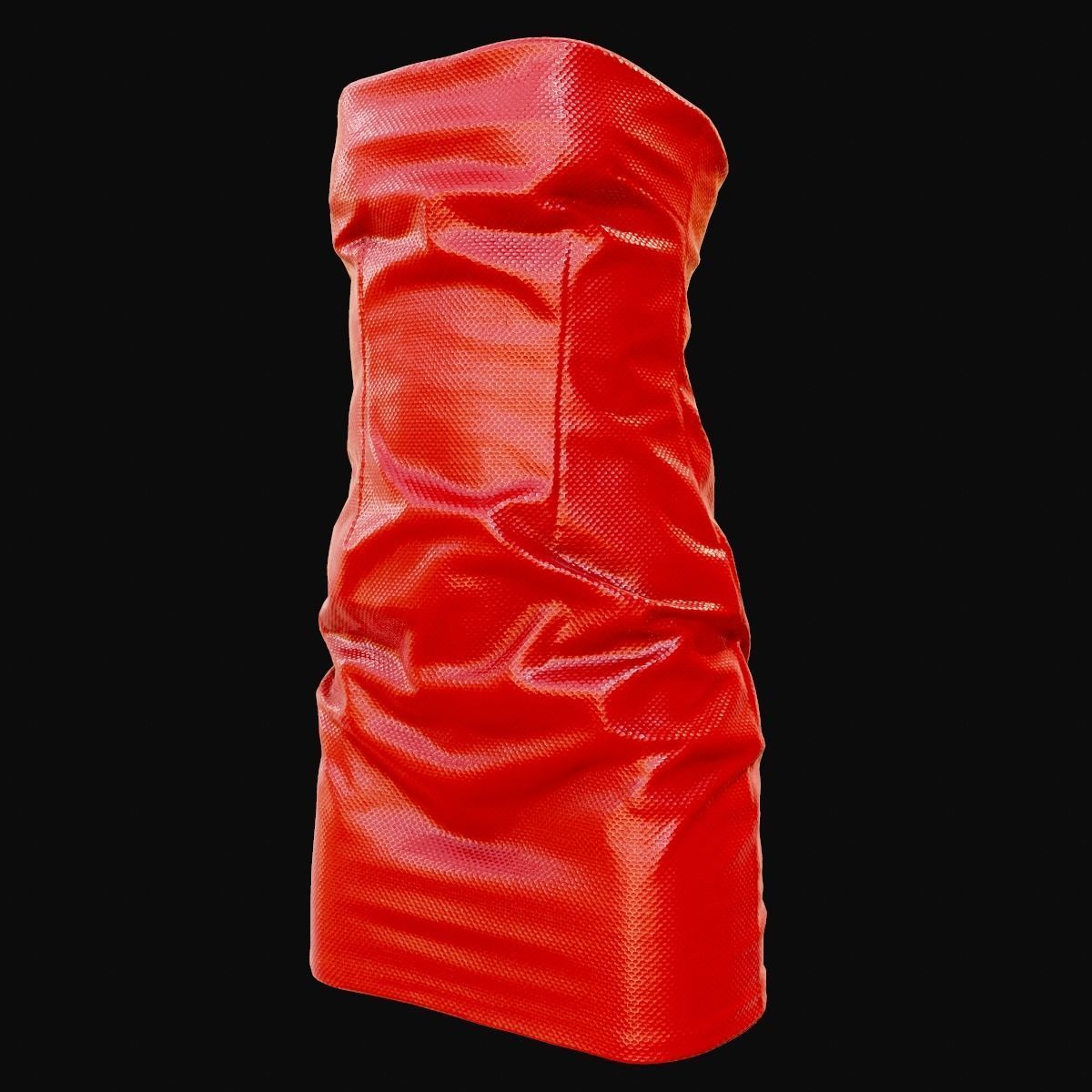 Red Shiny Dress Low-poly 3D model_3
