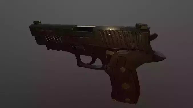 Worn out P226 Legion Low-poly 3D model