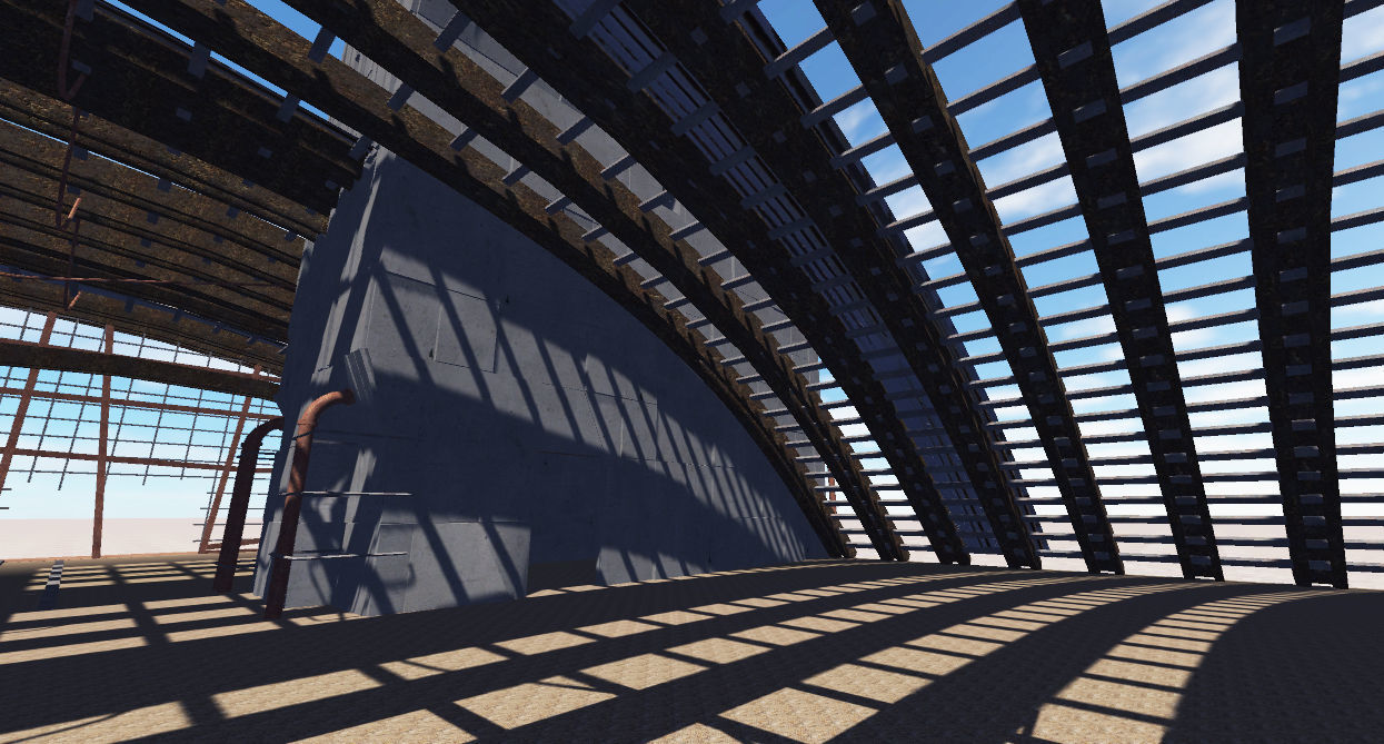 Convention Center Destroyed Low-poly 3D model_5