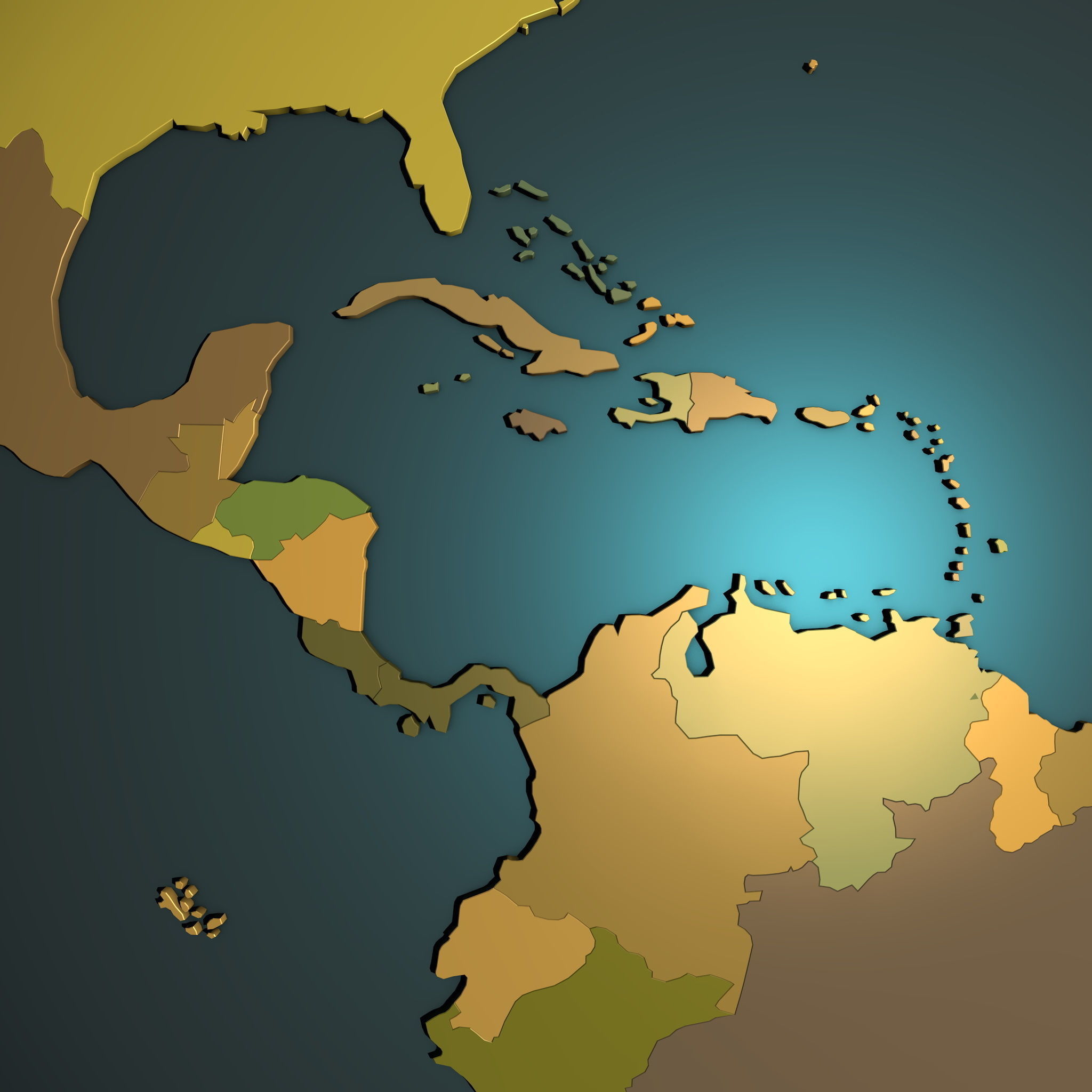 Political map earth globe with countries 3D model_1