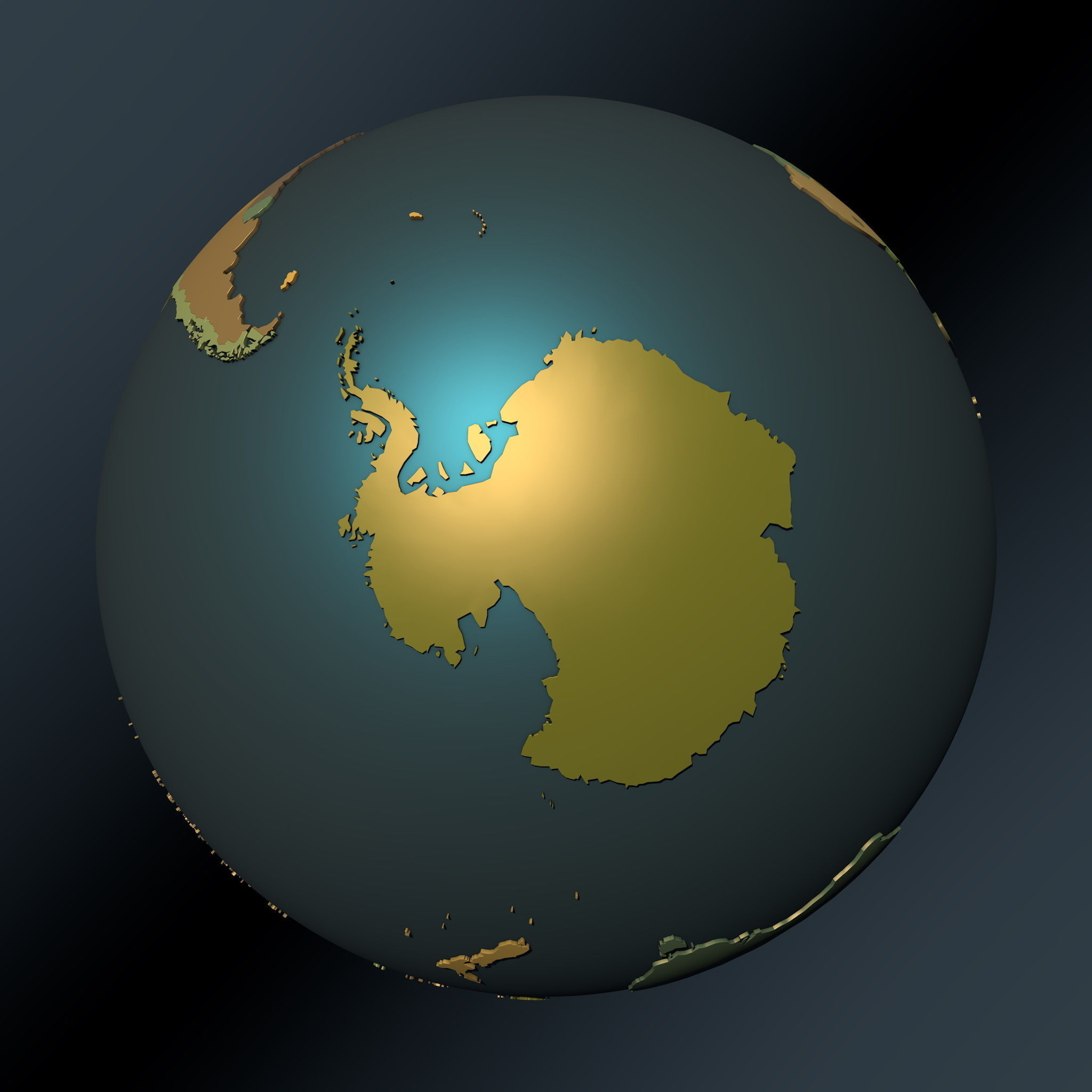 Political map earth globe with countries 3D model_6