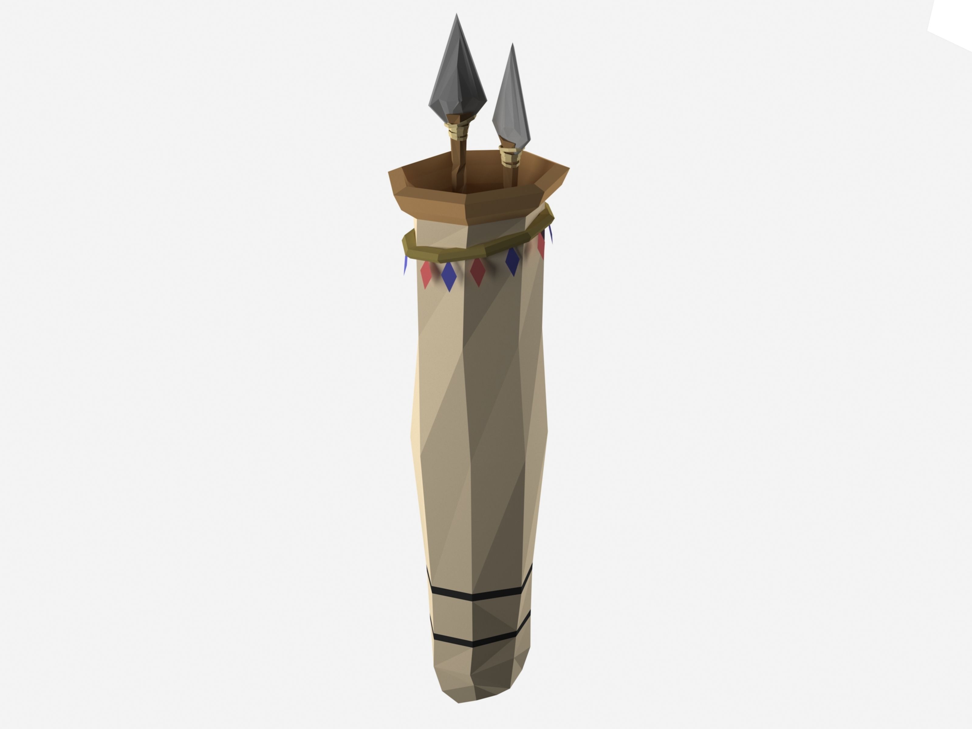 Low Poly Survival Weapon Pack Low-poly 3D model_3