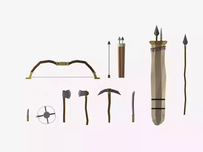 Low Poly Survival Weapon Pack