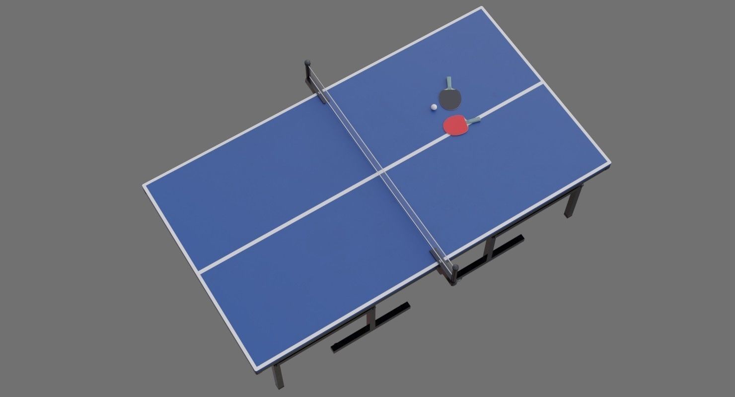 Ping Pong Table 2A Low-poly 3D model_6