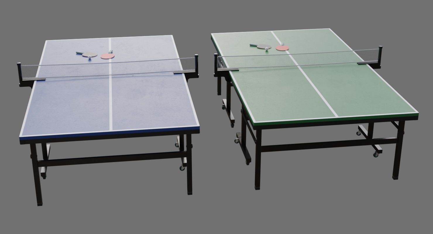 Ping Pong Table 2A Low-poly 3D model_2