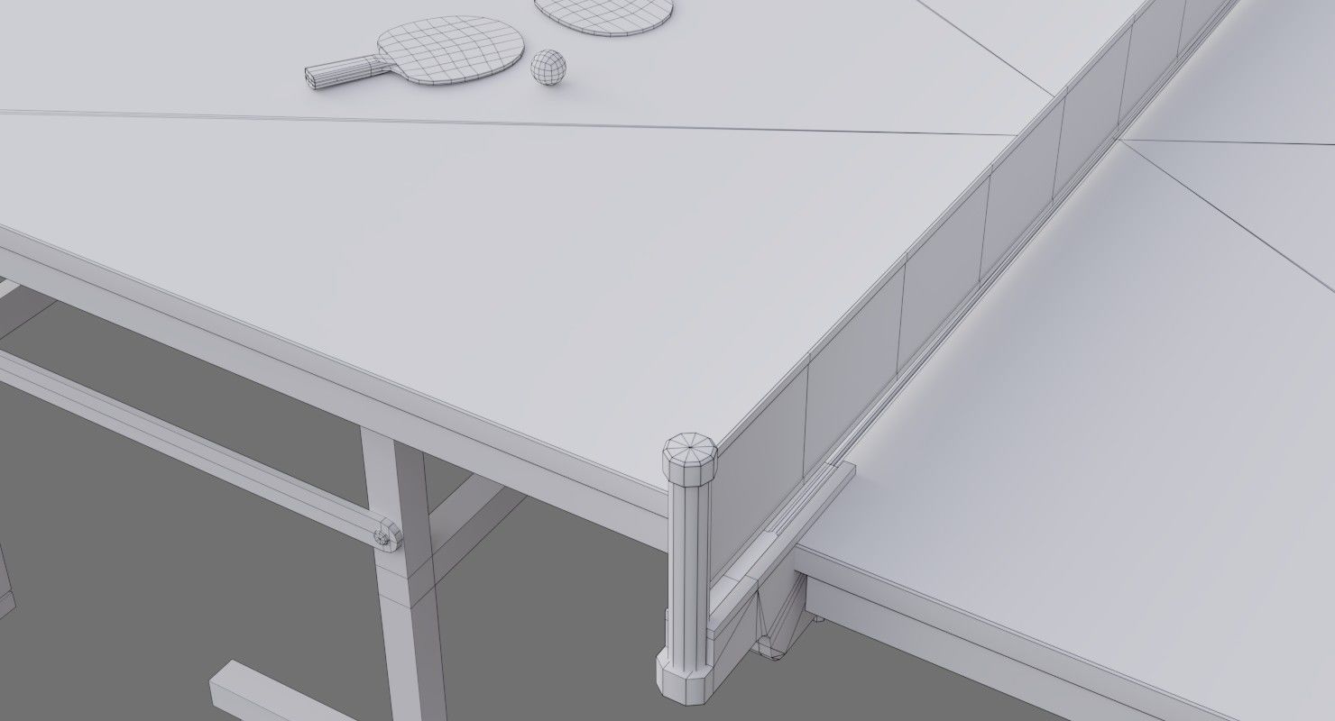 Ping Pong Table 2A Low-poly 3D model_11