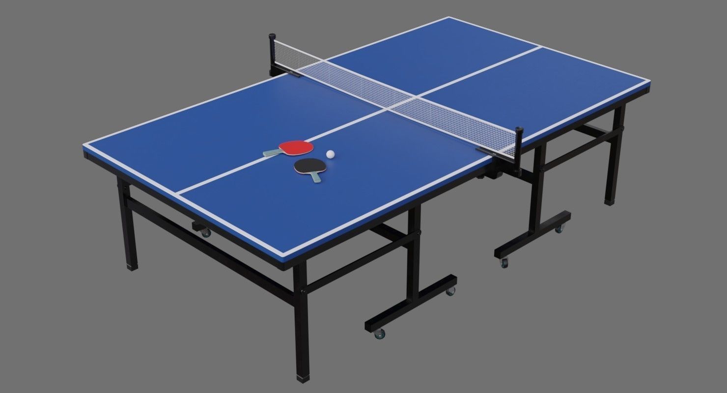 Ping Pong Table 2A Low-poly 3D model_4