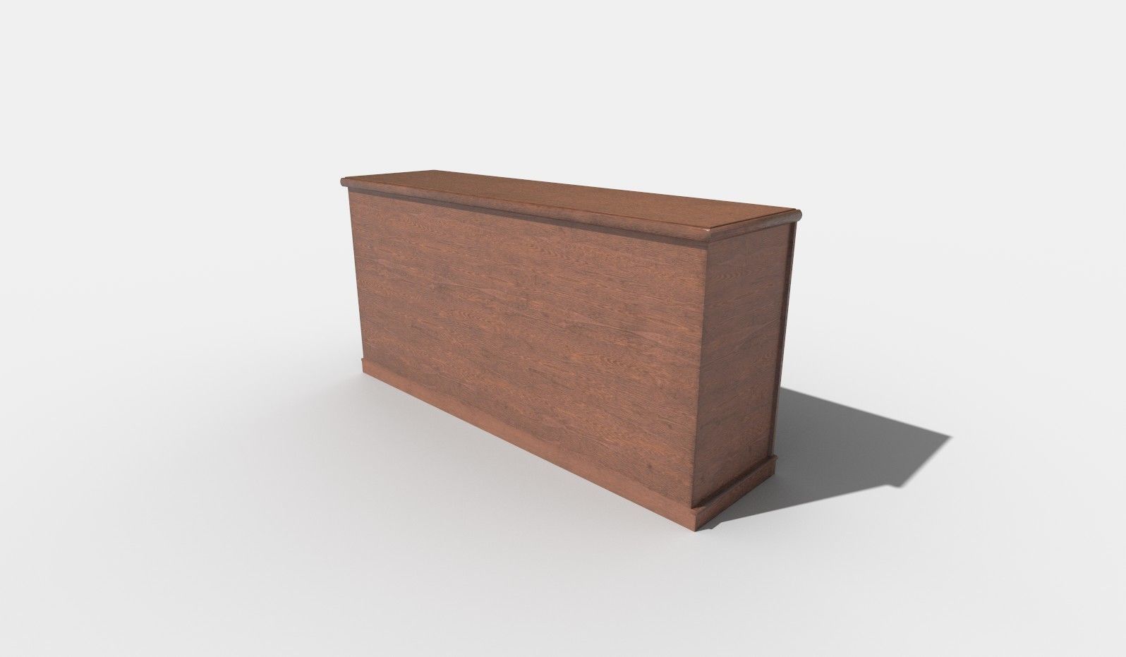 Small Bookshelf Low-poly 3D model_2