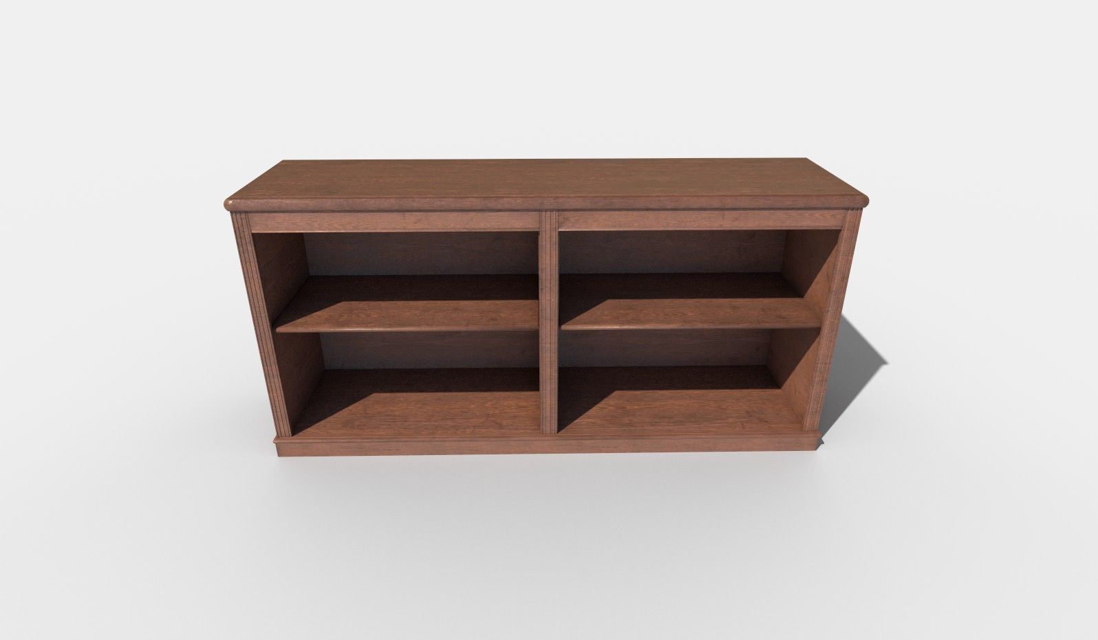 Small Bookshelf Low-poly 3D model_3