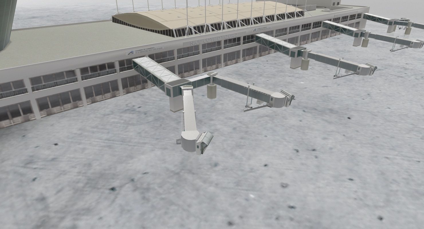 LFMN Terminal 2 Low-poly 3D model_4