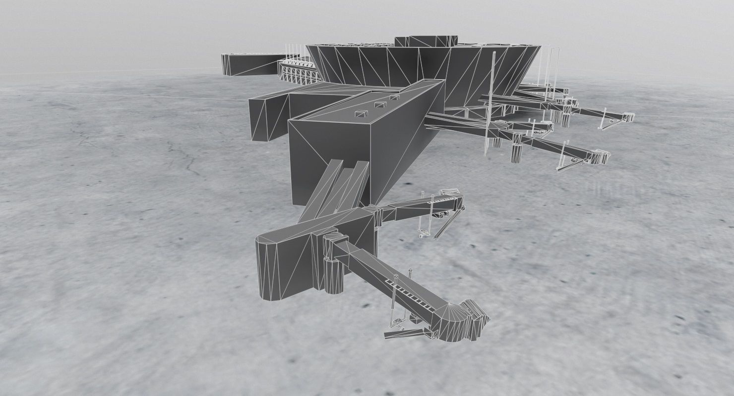 LFMN Terminal 2 Low-poly 3D model_16