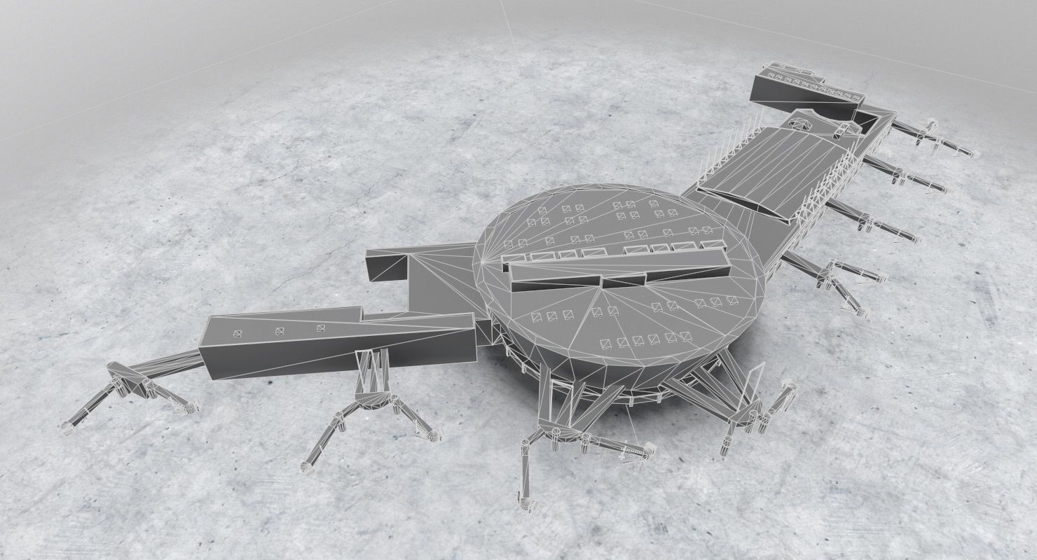 LFMN Terminal 2 Low-poly 3D model_19