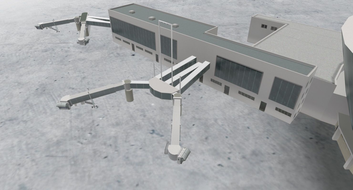 LFMN Terminal 2 Low-poly 3D model_3