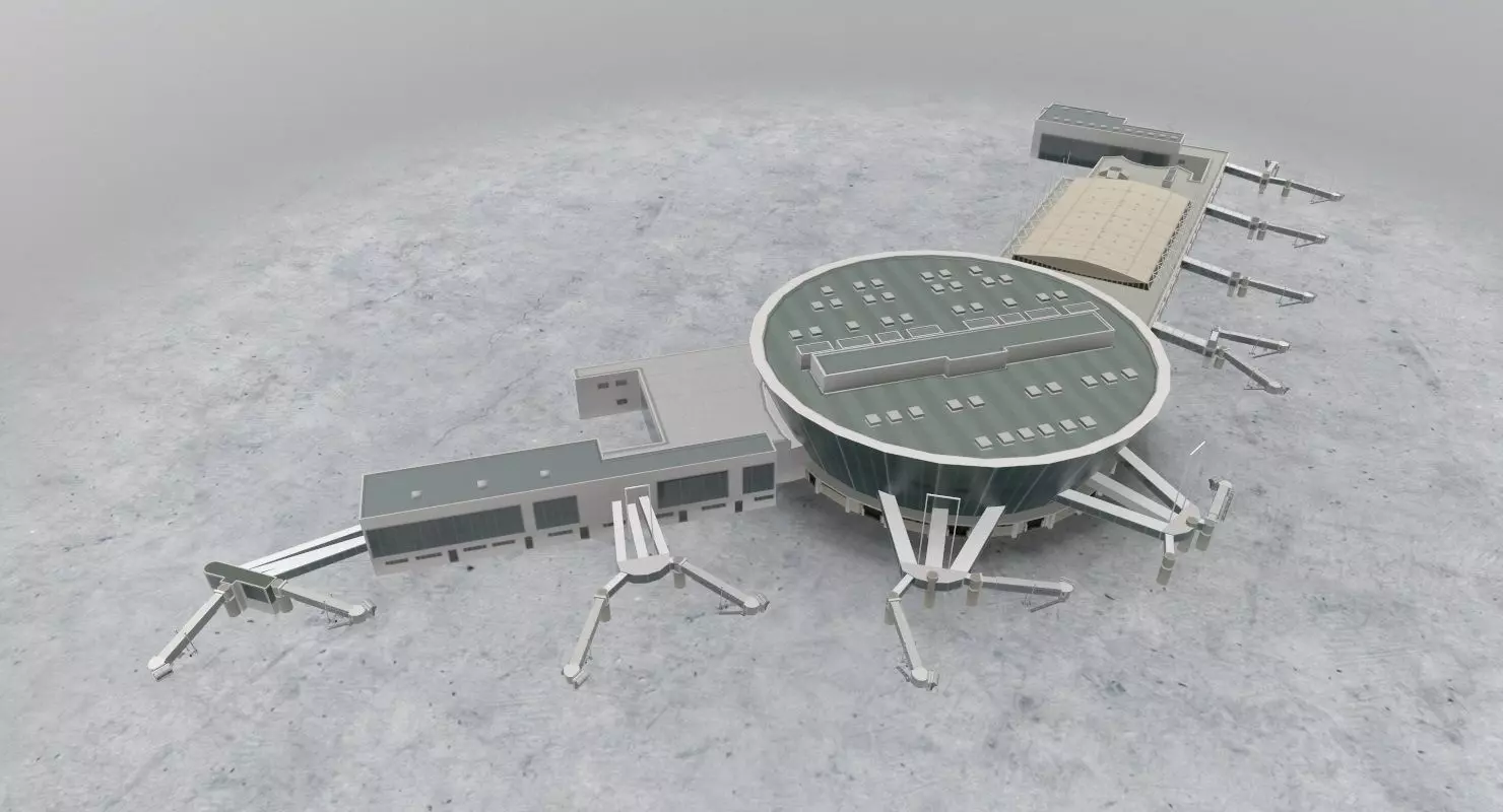 LFMN Terminal 2 Low-poly 3D model_0