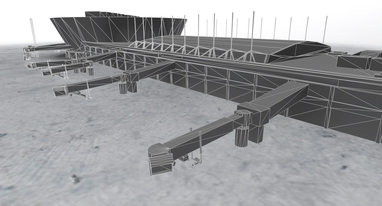 LFMN Terminal 2 Low-poly 3D model_15