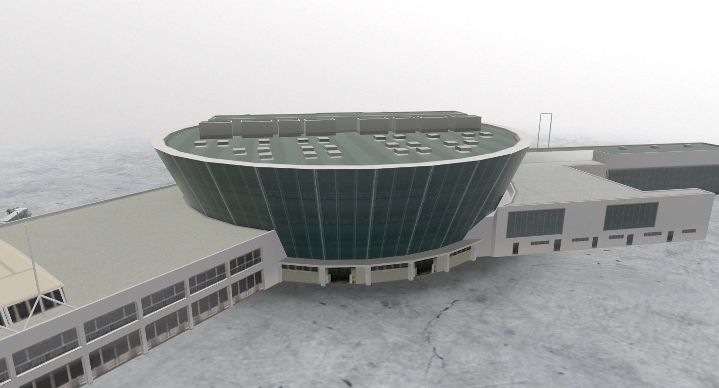 LFMN Terminal 2 Low-poly 3D model_5